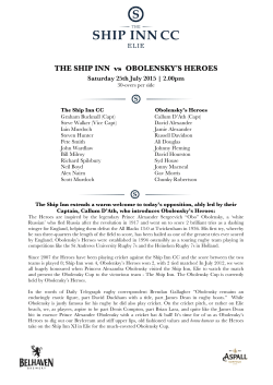 THE SHIP INN vs OBOLENSKY`S HEROES
