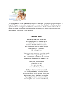 The following poem was among the possessions of an aged lady