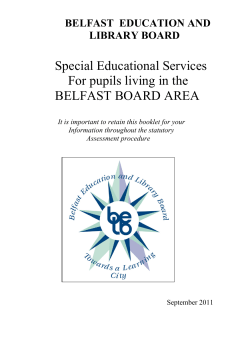 Information on Special Schools and Support Services