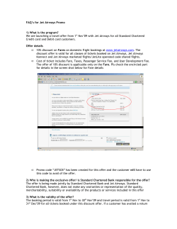 FAQ`s for Jet Airways Promo