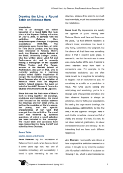 Round Table on Rebecca Horn