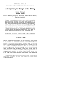 Anthropometry for Design for the Elderly