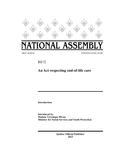 An Act respecting end-of