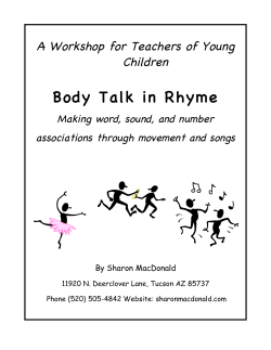 Body Talk in Rhyme