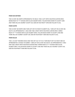 FROM SAN ANTONIO TAKE US HWY 281 NORTH