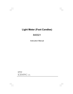 Light Meter (Foot Candles) 840021