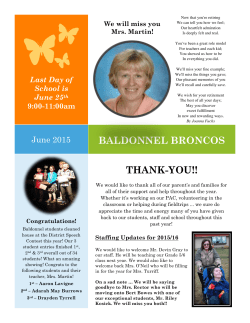 June New - Baldonnel Elementary School