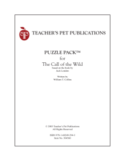 The Call of the Wild - Puzzle Pack - Sampler PDF