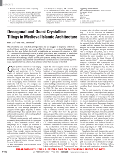 Decagonal quasicrystalline tilings in medieval Islamic Architecture