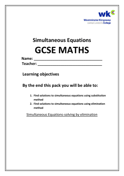 1. - Raynes Maths