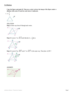 Step 1: Draw rays from M though each vertex. Step 2: Locate A` on