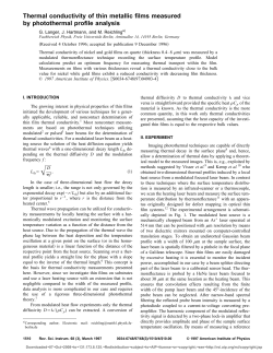 Thermal conductivity of thin metallic films measured by photothermal