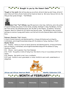 MONTH of FEBRUARY - Boulevard Heights Elementary School
