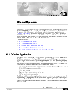 Chapter 13, Ethernet Operations
