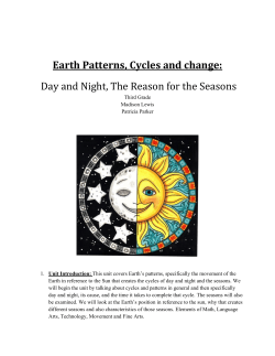 Earth Patterns, Cycles and change: Day and Night, The Reason for