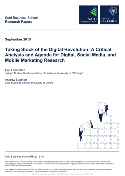 Taking Stock of the Digital Revolution: A Critical Analysis