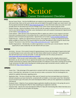 Career Development Checklist