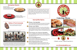 Catering Menu - Chicken Salad Chick