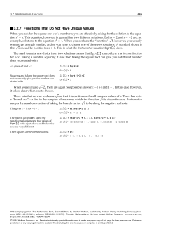 3.2.7 Functions That Do Not Have Unique Values