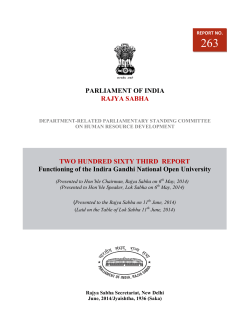 PARLIAMENT OF INDIA RAJYA SABHA TWO HUNDRED SIXTY