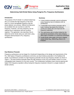 Application Note - Peregrine Semiconductor