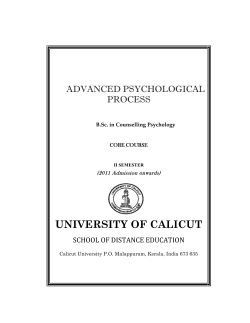 Advanced Psychological Process