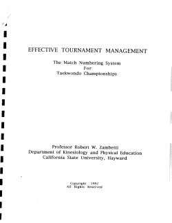 Effective Tournament Management