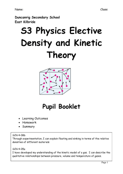 Density and Kinetic Theory