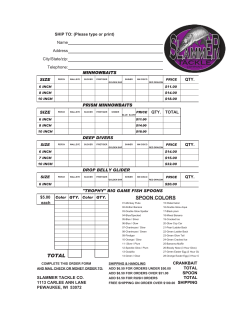 Order Form - Slammer Tackle