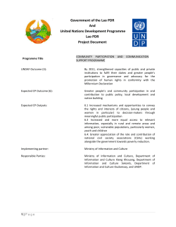 Community Participation and Communication Support