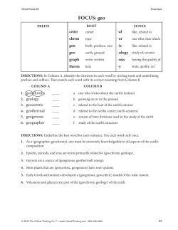 foCus: geo - Education World