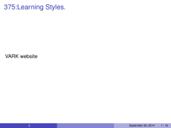 375:Learning Styles. - inst.eecs.berkeley.edu