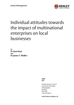 Individual attitudes towards the impact of multinational enterprises