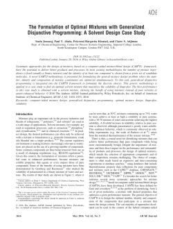 The Formulation of Optimal Mixtures with Generalized Disjunctive