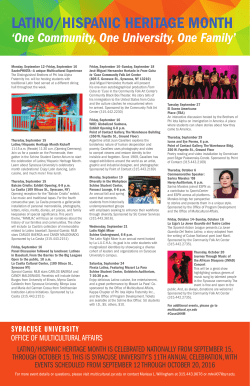 latino/hispanic heritage month - Office of Multicultural Affairs