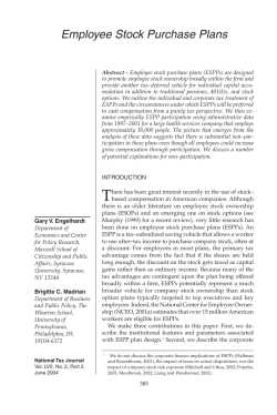 Employee Stock Purchase Plans