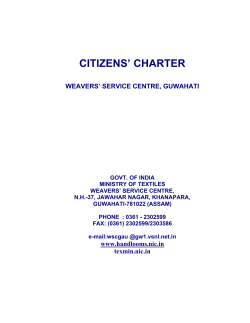 Guwahati - DEVELOPMENT COMMISSIONER (HANDLOOMS)