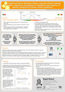 Do Likelihood Alarm Systems induce contrast effects