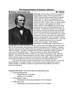 The Impeachment of Andrew Johnson