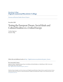 Testing the European Dream: Social Ideals and Cultural Realities in