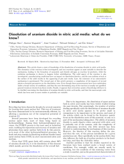 Dissolution of uranium dioxide in nitric acid media: what do we know?