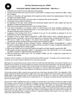 Purchase Order Terms FR64