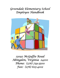 Greendale Elementary School Employee Handbook