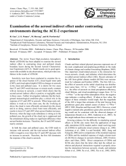Examination of the aerosol indirect effect under contrasting