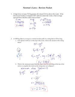 Newton`s Laws &ndash; Review Packet