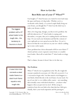 How to Get the Best Ride out of your 5th Wheel