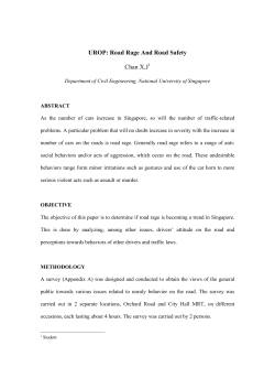 UROP: Road Rage And Road Safety Chan X.J1