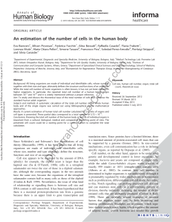 An estimation of the number of cells in the human body