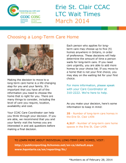 Long-term care wait time reporting