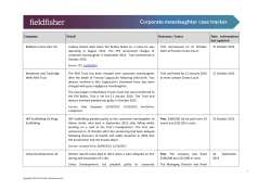 Company Detail Outcome / latest Date information last updated